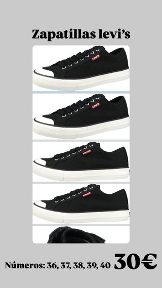Zapatillas Levi's Negras Talla 36-40