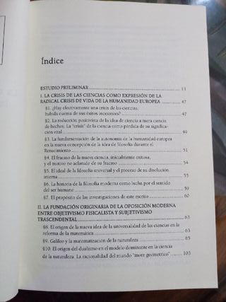 La Crisis de Las Ciencias Europeas. Fenomenología.
