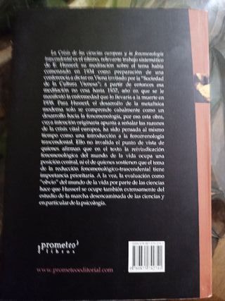 La Crisis de Las Ciencias Europeas. Fenomenología.