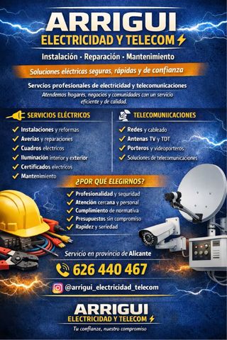 servicios de electricidad y telecomunicaciones