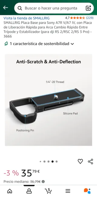 Supporto L Bracket SMALLRIG per Sony A7R V/A7 IV