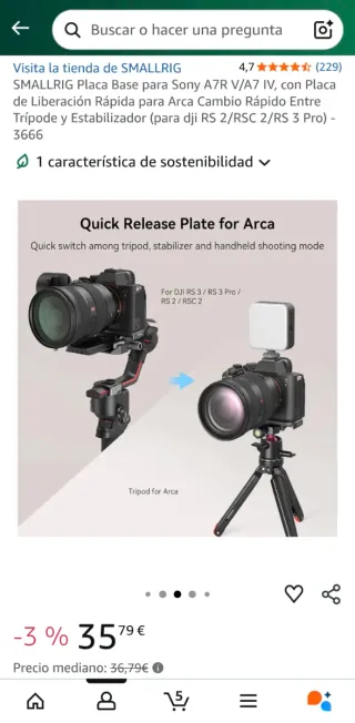 Supporto L Bracket SMALLRIG per Sony A7R V/A7 IV