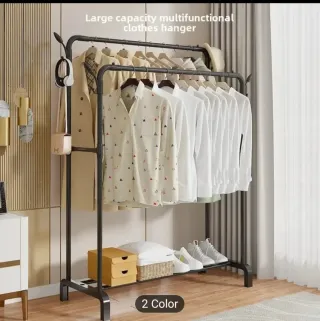 Burro perchero doble metálico negro