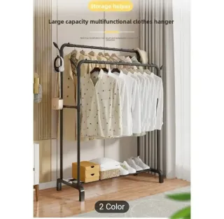 Burro perchero doble metálico negro