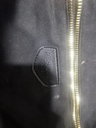 Borsa imbottita Yves Saint Laurent nera e dorata