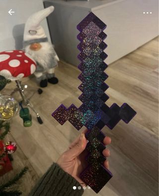 Spada Minecraft Glitterata Viola