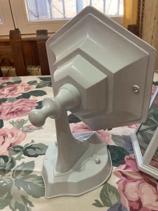 Farol de exterior blanco y cristal