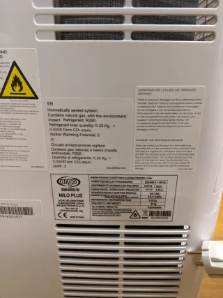 Pompa di calore portatile Argo Milo Plus