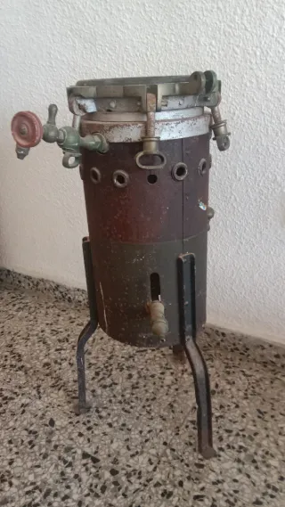 Olla a presión antigua-Autoclave Hierro-Acero 1950
