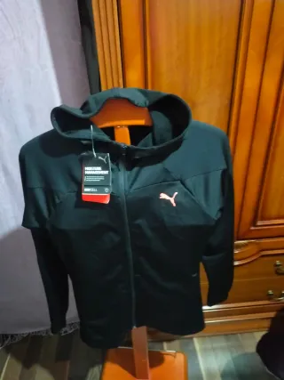 Sudadera Puma Negra con Capucha