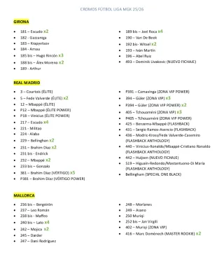 Cromos Panini Liga megacrack 25/26