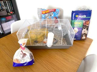 Jaula Hámster + Rueda Silenciosa + Kit