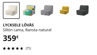 Sillón cama individual Ikea