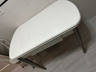 Mesa de cocina extensible metal y madera