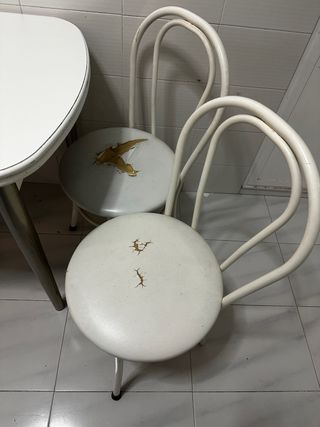 Mesa de cocina extensible metal y madera