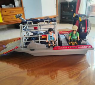 PLAYMOBIL Hidrodeslizador, jaula para dinos (9433)
