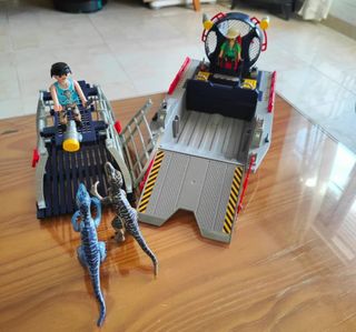 PLAYMOBIL Hidrodeslizador, jaula para dinos (9433)