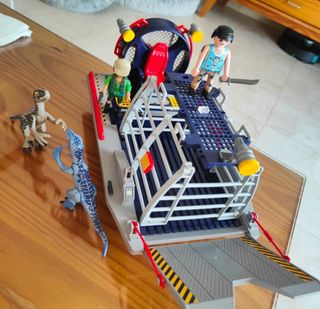 PLAYMOBIL Hidrodeslizador, jaula para dinos (9433)