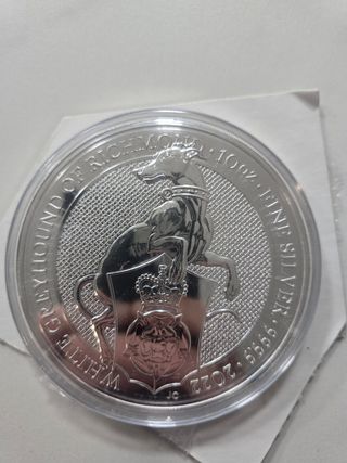 Moneda Plata Perro Richmond 10oz 2022