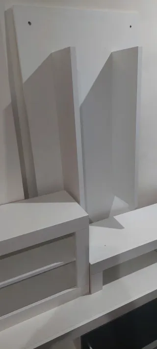 Mueble de comedor modular blanco y negro