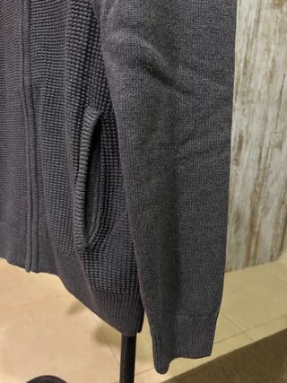 Jersey Milan cuello alto cremallera bolsillos L