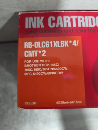 Cartuchos Tinta Brother RB-OLC61XLBK CMY