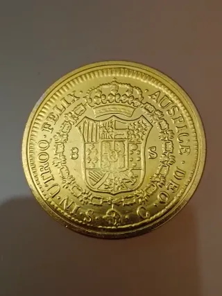 Moneda replica Carlos III 1790 Hispaniarum Rex