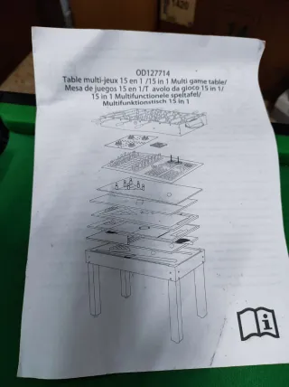 Mesa de futbolín 15 en 1