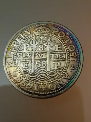 Réplica moneda Felipe II Hispaniarum Rex