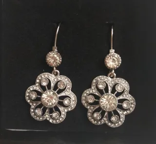 Pendientes Filigrana Flor Vintage Plateado y oro