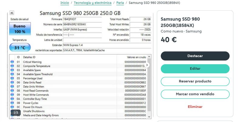 LOTE 10 UNIDADES NVME M.2 BPPPPPP afbeelding 4