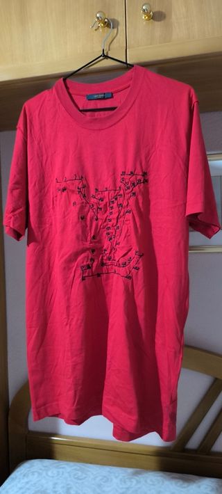 Camiseta Louis Vuitton rojo hombre talla XL