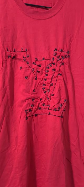 Camiseta Louis Vuitton rojo hombre talla XL