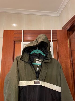 Abrigo Pepe Jeans T/160 Verde y Negro, niño