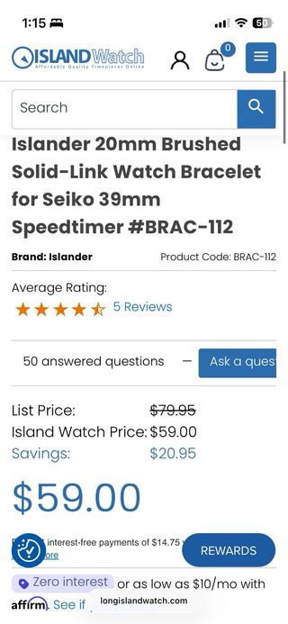 Seiko Speedtimer Brazalete Oyster
