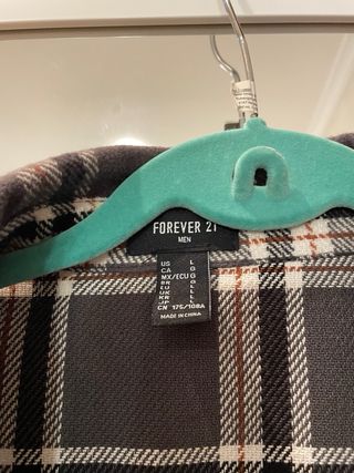 Sobrecamisa Forever 21 Cuadros T/L franela