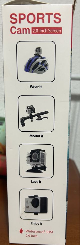 Cámara Deportiva Full HD 30M Waterproof