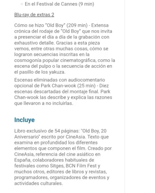 Old Boy 4K UHD + Blu-ray Edición 20 Aniversario