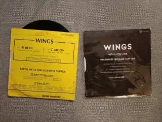 WINGS: Lote 6 vinilos discos single 7" 45 rpm