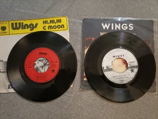 WINGS: Lote 6 vinilos discos single 7" 45 rpm