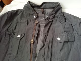 Abrigo GABARDINA negra MASSIMO DUTTI (L-40) imperm