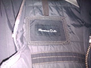 Abrigo GABARDINA negra MASSIMO DUTTI (L-40) imperm