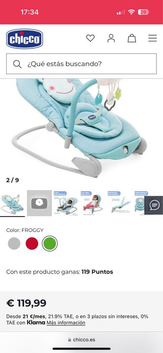 Hamaca Chicco Evolutiva + Accesorios