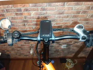 Bicicleta Eléctrica Naranja Plegable