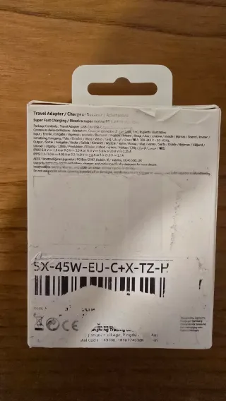 Cargador Samsung 45W PD + Cable USB-C