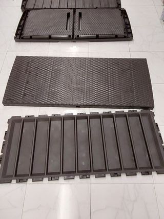 Keter Capri - Arcón exterior, Baúl almacenaje, Capacidad 305L, Resina, Color marrón, Ordenación jardín y terraza, 54 x 123 x 57