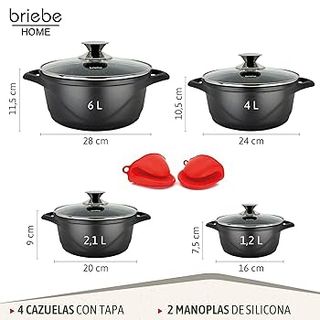 CAZUELA con tapa de acero INOX 28cm, WECOOK! PRO