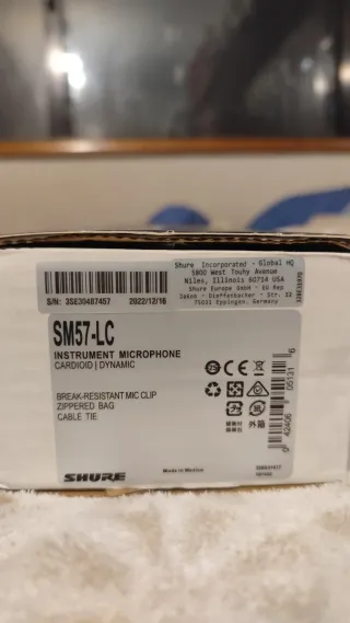 Shure SM57 Microfone Novo