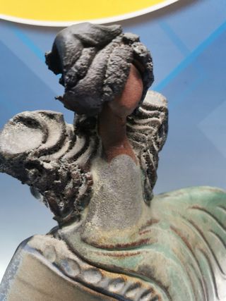 Figura decorativa, ceramica, 45x18 cm.