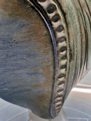 Figura decorativa, ceramica, 45x18 cm.